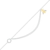 Thumbnail Image 1 of 1/20 CT. T.W. Diamond Honeycomb and Bee Anklet in Sterling Silver and 10K Gold - 10"