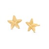 Thumbnail Image 1 of Child's Mini Textured Starfish Stud Earrings in 14K Gold