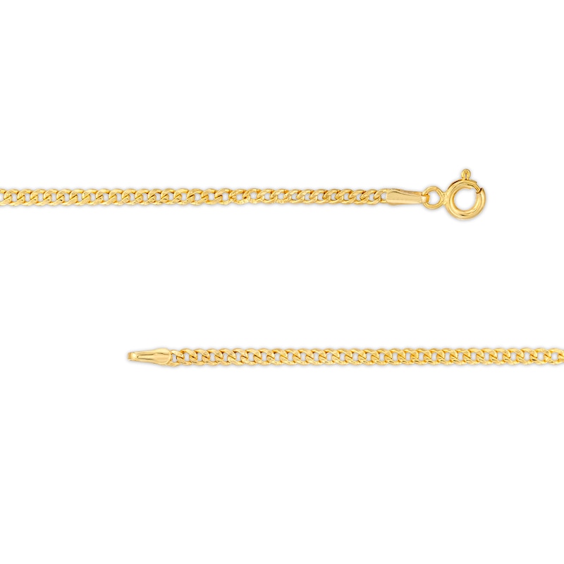 Main Image 2 of Child's 2.2mm Cuban Curb Chain Bracelet in Hollow 14K Gold – 6.0"