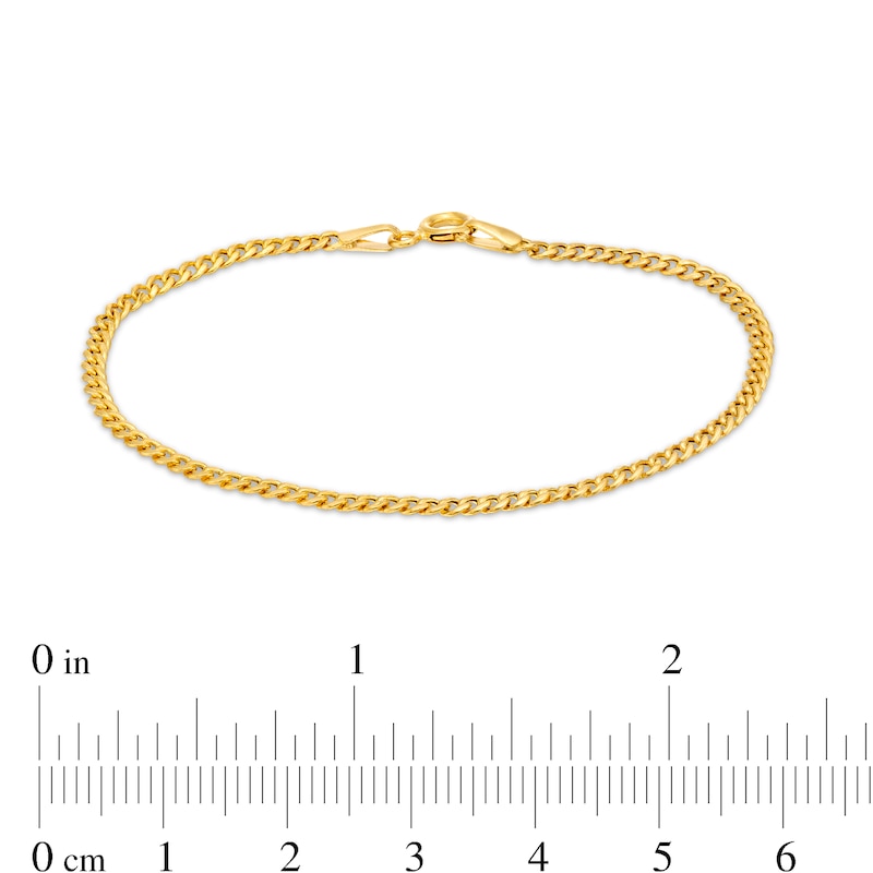 Main Image 3 of Child's 2.2mm Cuban Curb Chain Bracelet in Hollow 14K Gold – 6.0"