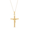 Thumbnail Image 1 of Child's Barrel Crucifix Pendant in 14K Gold - 13"