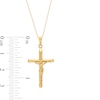 Thumbnail Image 2 of Child's Barrel Crucifix Pendant in 14K Gold - 13"