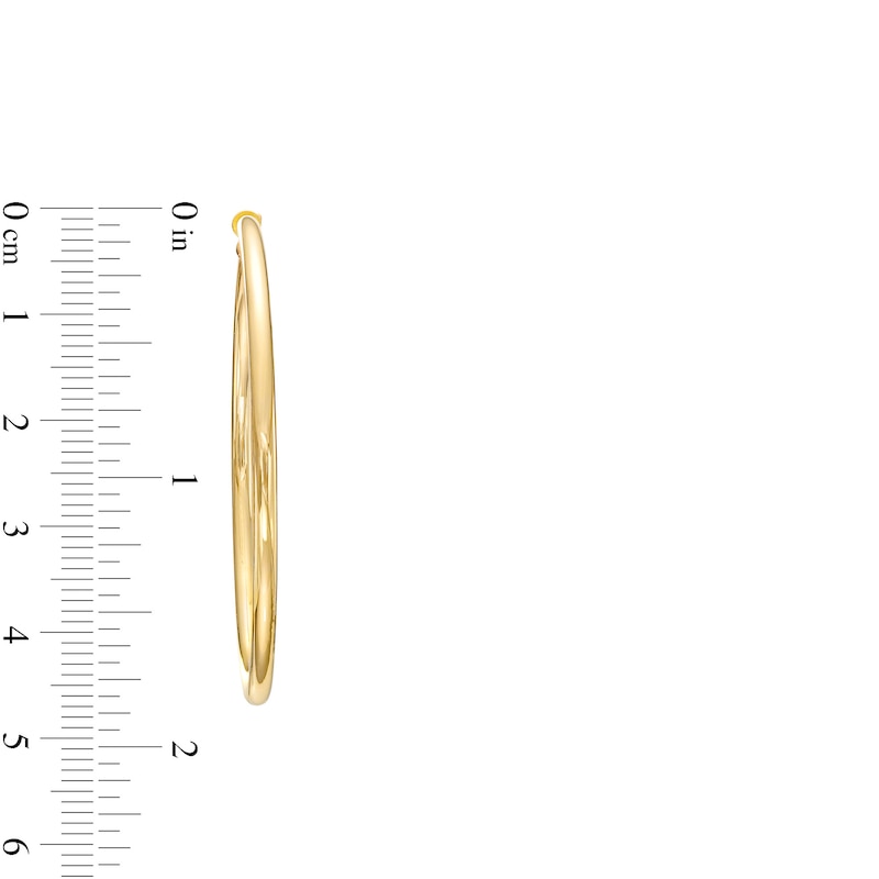 Main Image 3 of 47.0mm Tube Hoop Earrings in 14K Gold