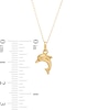 Thumbnail Image 2 of Child's Mini Dolphin Dangle Pendant in 14K Gold - 13"