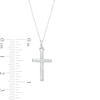Thumbnail Image 2 of Child's Barrel Cross Pendant in 14K White Gold – 13"