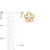 Thumbnail Image 2 of Child's 4.0mm Freshwater Cultured Pearl Open Petal Flower Stud Earrings in 14K Gold