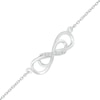 Thumbnail Image 0 of Diamond Accent Double Infinity Anklet in Sterling Silver - 10"