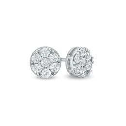 1/2 CT. T.W.  Multi Lab-Grown Diamond Stud Earrings in 14K White Gold (F/SI2)