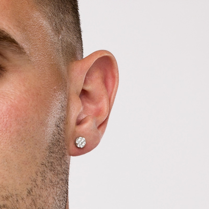 Main Image 2 of 1/2 CT. T.W.  Multi Lab-Grown Diamond Stud Earrings in 14K White Gold (F/SI2)