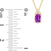 Thumbnail Image 3 of Oval Amethyst and 1/20 CT. T.W. Diamond Pendant in 10K Gold
