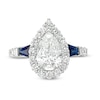 Thumbnail Image 4 of Vera Wang Love Collection 2-1/6 CT. T.W. Pear-Shaped Certified Lab-Grown Diamond Frame Engagement Ring in 14K White Gold (F/VS2)