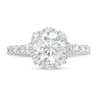 Thumbnail Image 4 of TRUE Lab-Grown Diamonds by Vera Wang Love 2-1/3 CT. T.W. Flower Frame Engagement Ring in 14K White Gold (F/VS2)
