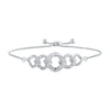 Thumbnail Image 0 of 1/6 CT. T.W. Diamond Cuban Chain Link Bolo Bracelet in Sterling Silver – 10"