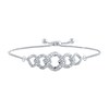 Thumbnail Image 1 of 1/6 CT. T.W. Diamond Cuban Chain Link Bolo Bracelet in Sterling Silver – 10&quot;