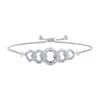 Thumbnail Image 0 of 1/6 CT. T.W. Diamond Cuban Chain Link Bolo Bracelet in Sterling Silver – 10"