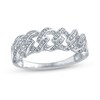 Thumbnail Image 1 of 1/5 CT. T.W. Cuban Chain Link Ring in Sterling Silver