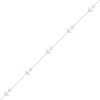Thumbnail Image 0 of 1/20 CT. T.W. Diamond Five Anchor Station Anklet in Sterling Silver - 10"