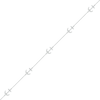 Thumbnail Image 1 of 1/20 CT. T.W. Diamond Five Anchor Station Anklet in Sterling Silver - 10"