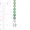 Thumbnail Image 2 of 6.0-10.0mm Dyed Jade Graduated Strand Necklace in Sterling Silver – 20"