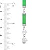 Thumbnail Image 3 of Dyed Jade Tube Link Bracelet in Sterling Silver – 7.5"