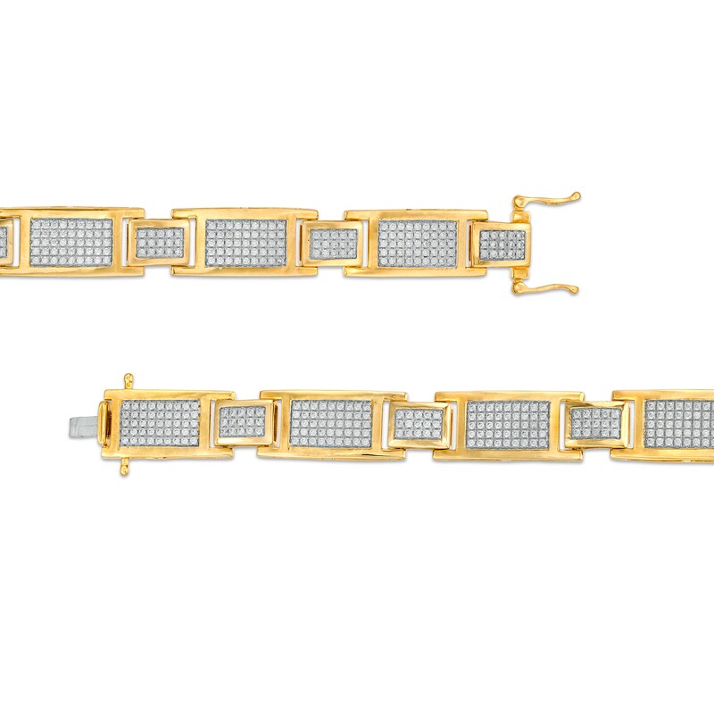 Men's 3 CT. T.W. Multi-Diamond Link Bracelet in 10K Gold – 8.5"