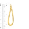 Thumbnail Image 2 of 3.0mm Wavy Flat Oval Tube Hoop Earrings in 14K Gold