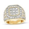 Thumbnail Image 0 of Men's 4 CT. T.W. Multi-Diamond Octagonal Frame Multi-Row Ring in 10K Gold
