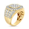 Thumbnail Image 2 of Men's 4 CT. T.W. Multi-Diamond Octagonal Frame Multi-Row Ring in 10K Gold