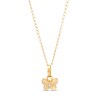 Thumbnail Image 1 of Child's Diamond Accent Solitaire Mini Butterfly Pendant in 14K Gold – 13"