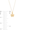 Thumbnail Image 2 of Child's Diamond Accent Solitaire Mini Butterfly Pendant in 14K Gold – 13"