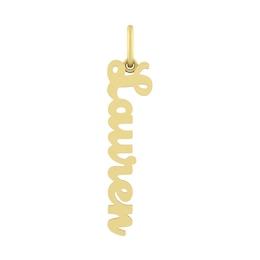 Linear Sideways Cursive Name Charm (1 Line and Metal Color)