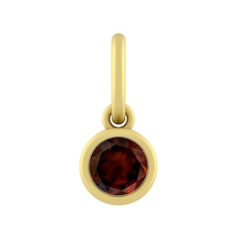 4.0mm Garnet Charm (Metal Color)