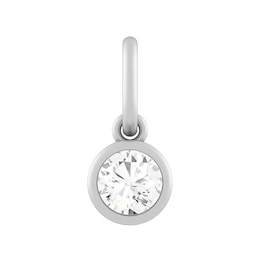 4.0mm White Topaz Charm (Metal Color)