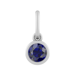 4.0mm Blue Lab-Created Sapphire Charm (Metal Color)