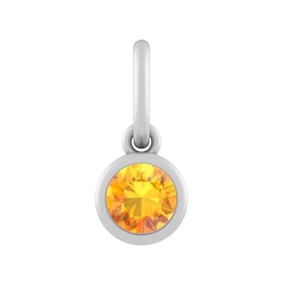 4.0mm Citrine Charm (Metal Color)