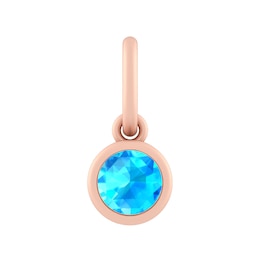 4.0mm Blue Topaz Charm (Metal Color)