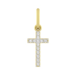 1/15 CT. T.W. Diamond Cross Charm (Metal Color)