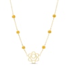 Thumbnail Image 1 of 3.0mm Madeira Citrine Six Stone Station and Sacral Chakra Symbol Necklace in Sterling Silver with 18K Gold Plate – 20"
