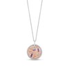 Thumbnail Image 1 of Enchanted Disney Rapunzel Amethyst and 1/5 CT. T.W. Diamond Pendant in Sterling Silver and 10K Rose Gold – 19"