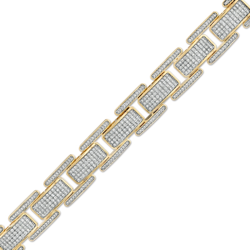 Main Image 1 of 3-1/2 CT. T.W. Diamond Link Bracelet in 10K Gold – 8.5"