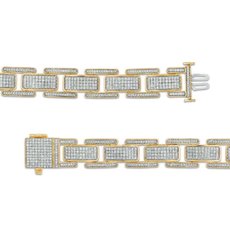 Main Image 3 of 3-1/2 CT. T.W. Diamond Link Bracelet in 10K Gold – 8.5"