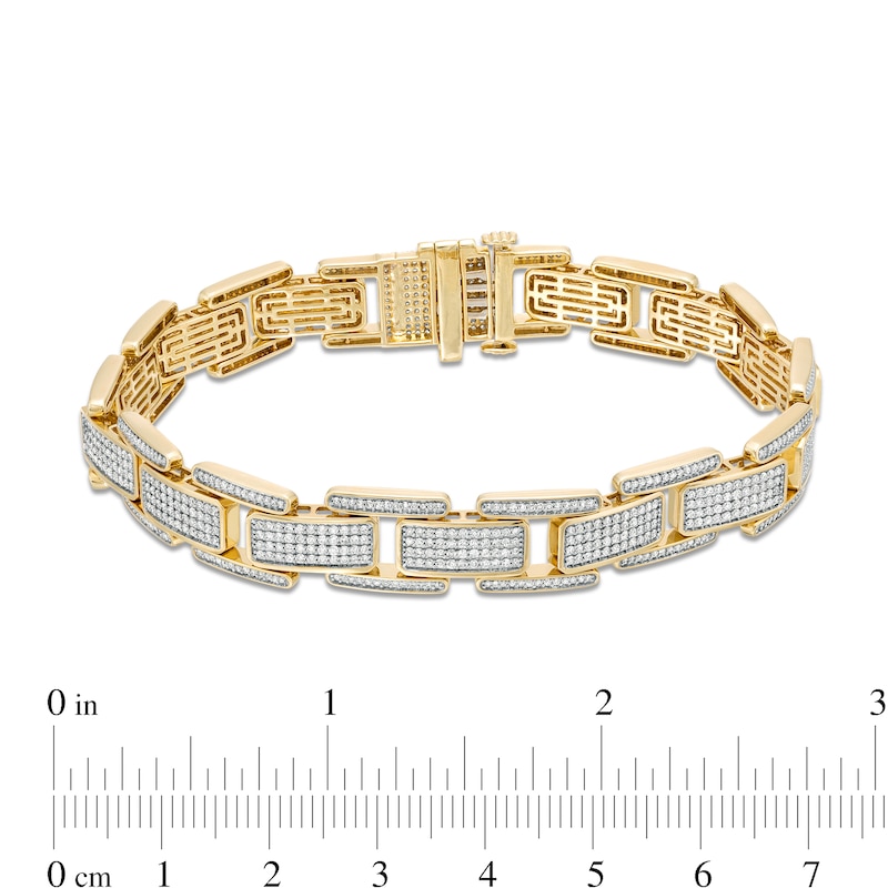 Main Image 4 of 3-1/2 CT. T.W. Diamond Link Bracelet in 10K Gold – 8.5"