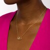Thumbnail Image 2 of You Me Us 1/10 CT. Diamond Solitaire Intertwined Double Circle Necklace in 10K Gold – 19"