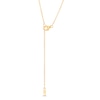 Thumbnail Image 3 of You Me Us 1/4 CT. Diamond Intertwined Double Circle Necklace in 10K Gold – 19"