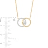 Thumbnail Image 4 of You Me Us 1/4 CT. Diamond Intertwined Double Circle Necklace in 10K Gold – 19"