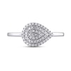 Thumbnail Image 3 of 1/6 CT. T.W. Pear-Shaped Multi-Diamond Sideways Teardrop Ring in 10K White Gold