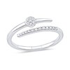 Thumbnail Image 1 of 1/10 CT. T.W. Diamond Bypass Wrap Ring in Sterling Silver