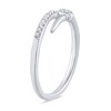 Thumbnail Image 2 of 1/10 CT. T.W. Diamond Bypass Wrap Ring in Sterling Silver