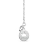 Thumbnail Image 2 of Enchanted Disney Snow White Garnet and 1/15 CT. T.W. Diamond Double Heart Pendant in Sterling Silver and 10K Gold - 19"