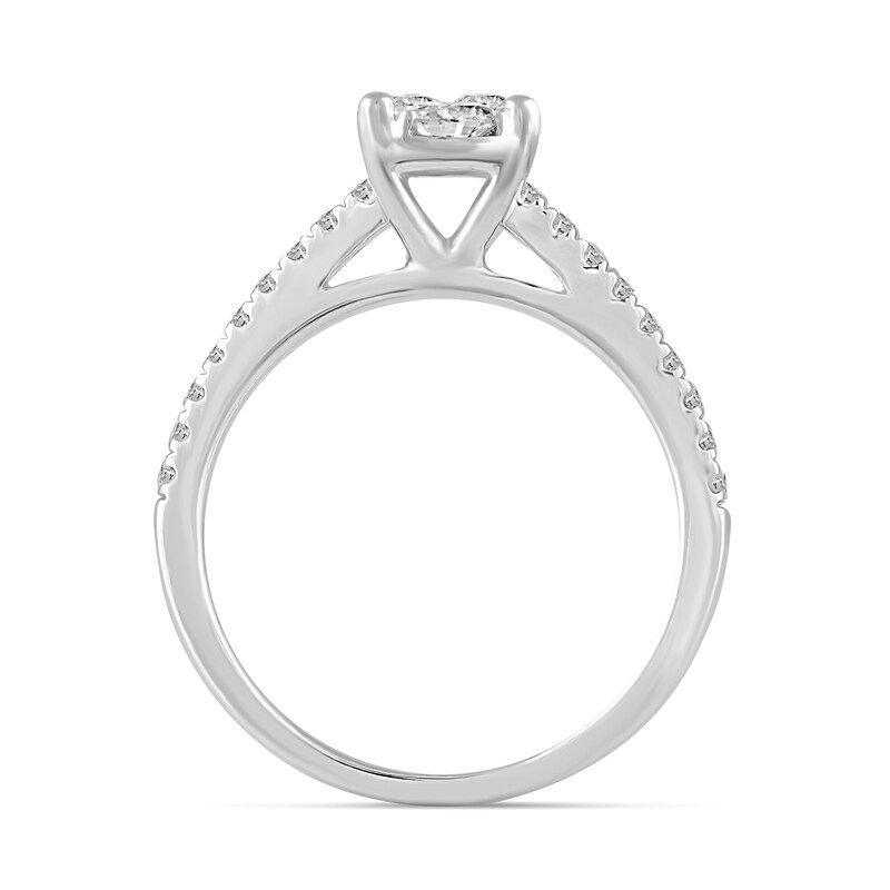 Main Image 2 of 3/4 CT. T.W. Pear-Shaped Multi-Diamond Engagement Ring in 14K White Gold